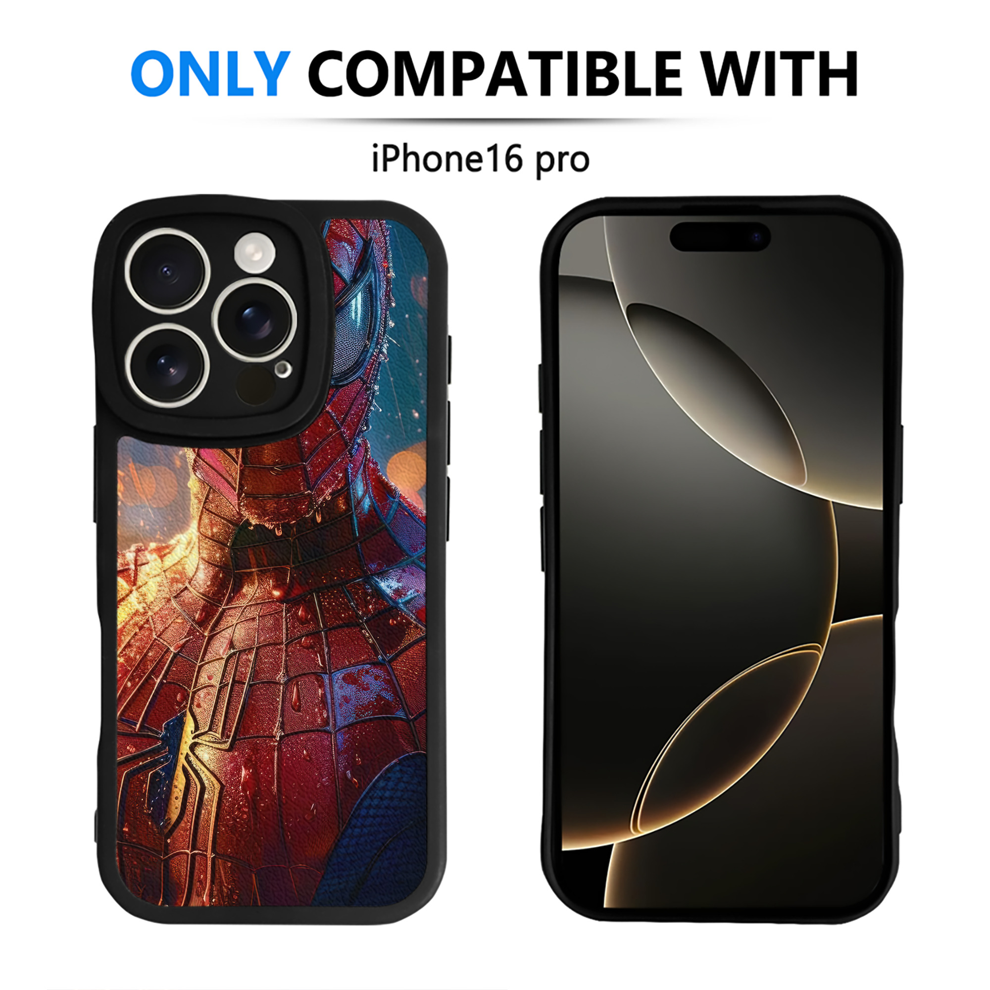 Spider Man スパイダーマン 【iPhone 16シリーズ対応】シリコンスマホケース（レザー調） 材質：シリコン